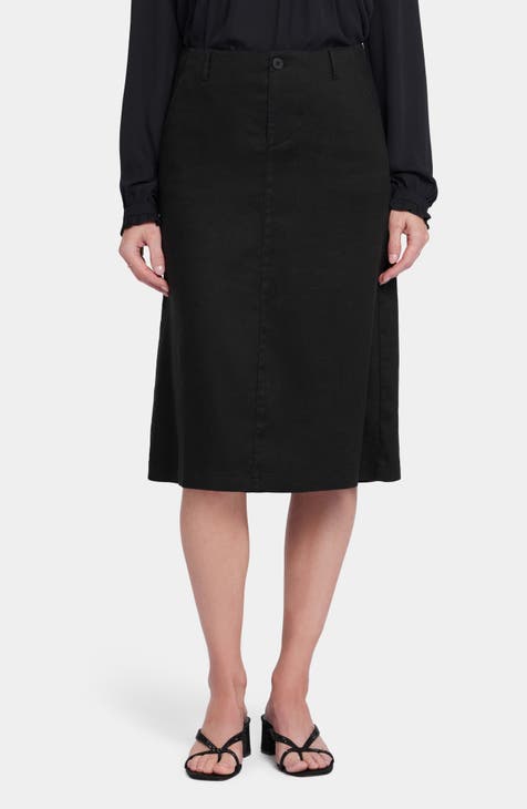 Marilyn Linen Blend A-Line Skirt