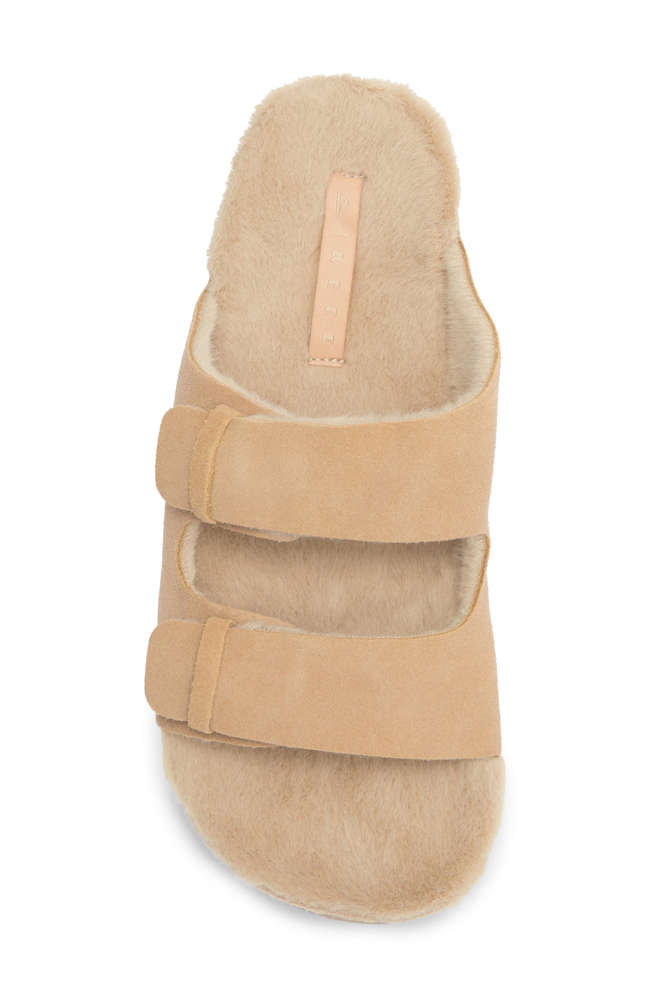 Reef Ojai Ciara Faux Shearling Lined Platform Slide Sandal, Alternate, color, 