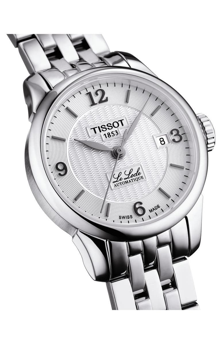 Tissot Le Locle Automatic Bracelet Watch, 25.3mm, Alternate, color, Silver