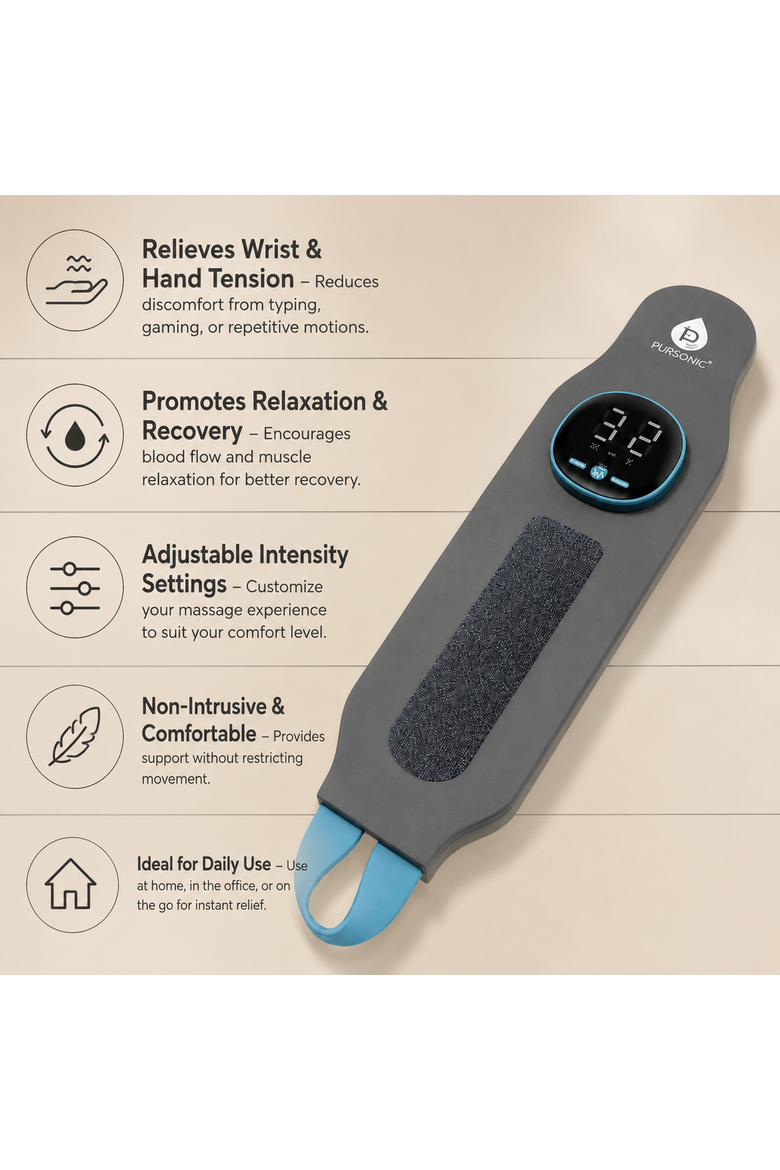 Electric Wrist Massager, Alternate, color, Grey