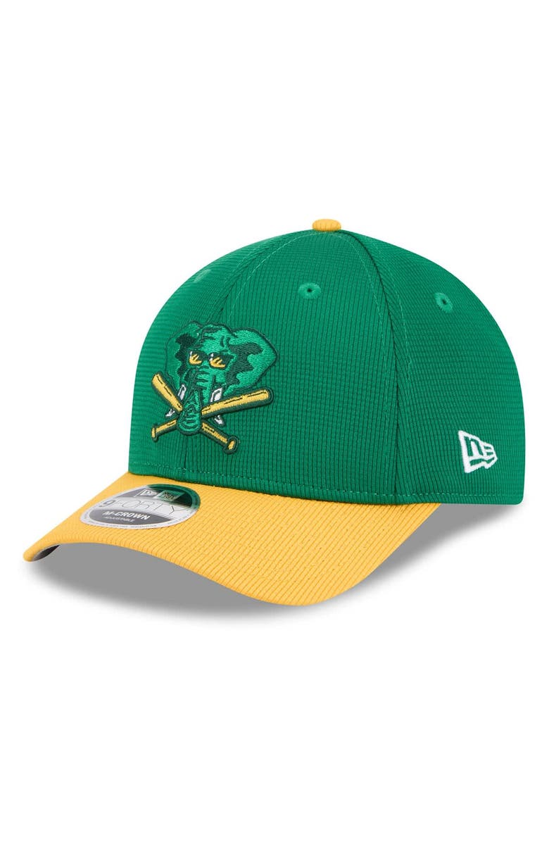New Era Men's New Era  Green/Gold Athletics 2025 Batting Practice 9FORTY M-Crown Adjustable Hat, Main, color, 