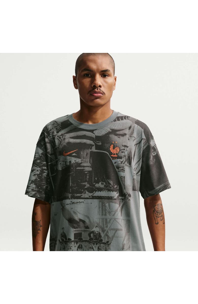 Nike Men's Nike Gray France National Team Allover Print T-Shirt, Alternate, color, Gray