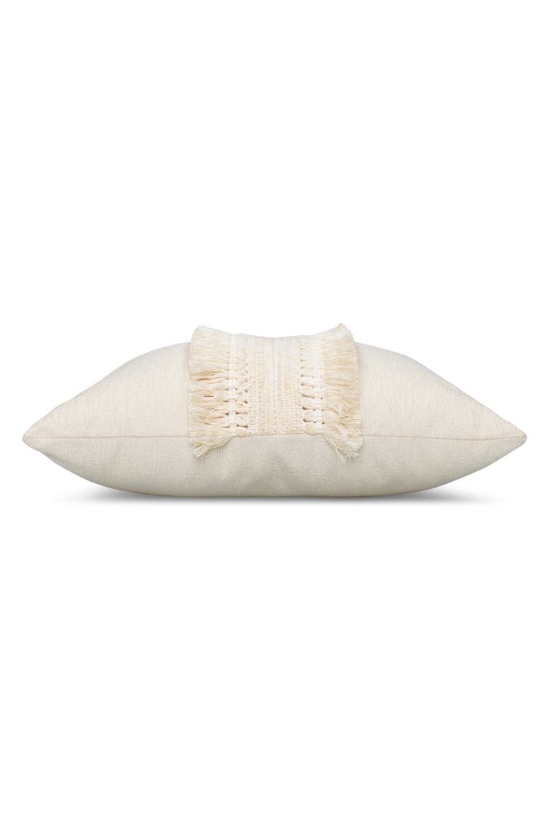 Column Indoor & Outdoor Woven Accent Pillow, Alternate, color, Crema