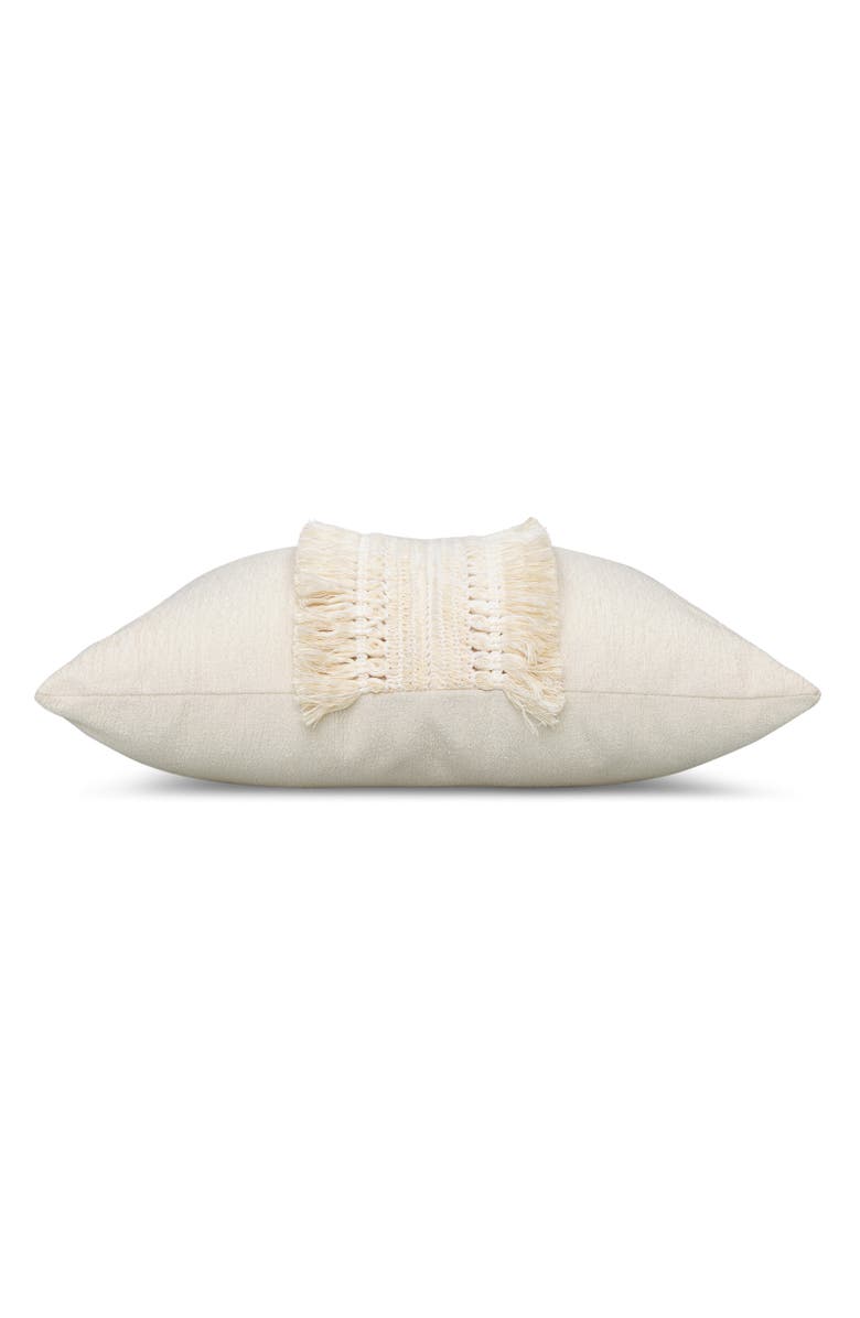 Elaine Smith Column Indoor & Outdoor Woven Accent Pillow, Alternate, color, Crema