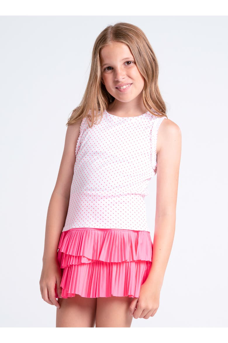Girls Poppy Dot Tank, Main, color, Taffy