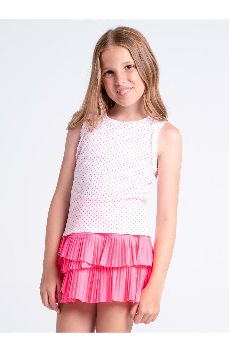 Lucky in Love Girls Poppy Dot Tank, Main, color, Taffy