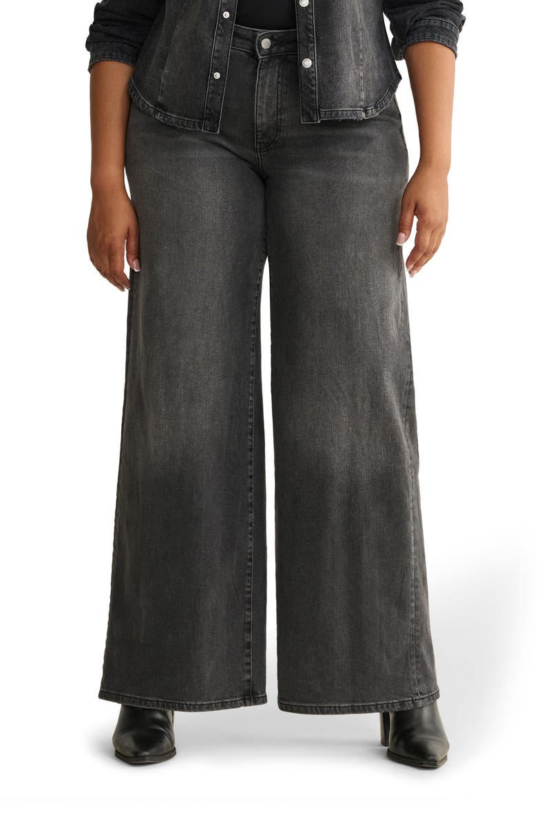 WARP+WEFT NCE High Waist Wide Leg Jeans, Main, color, Overcast
