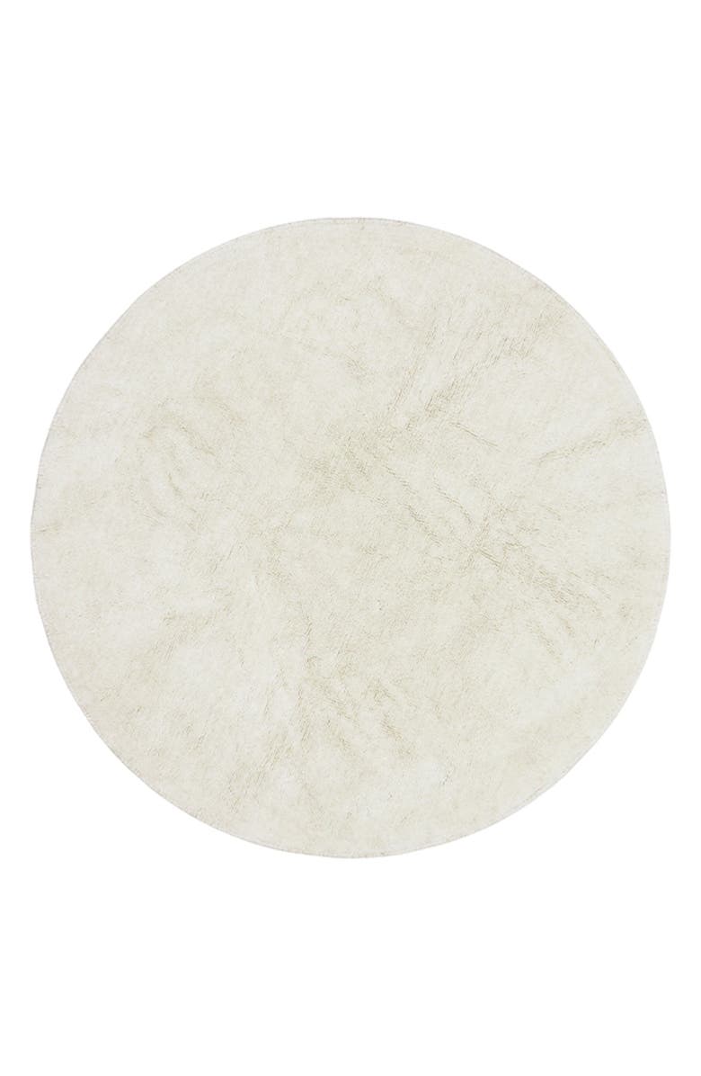 Lorena Canals Woolable Round Washable Wool Rug, Main, color, Natural