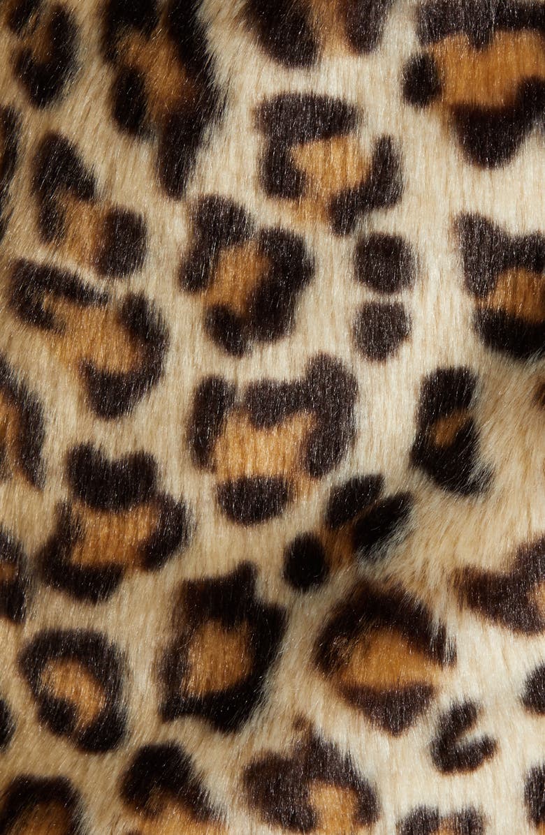 BLANKNYC Leopard Faux Fur Coat, Alternate, color, 