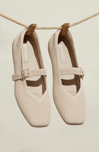 Margot Mary-Jane Square-Toe Ballet Flats