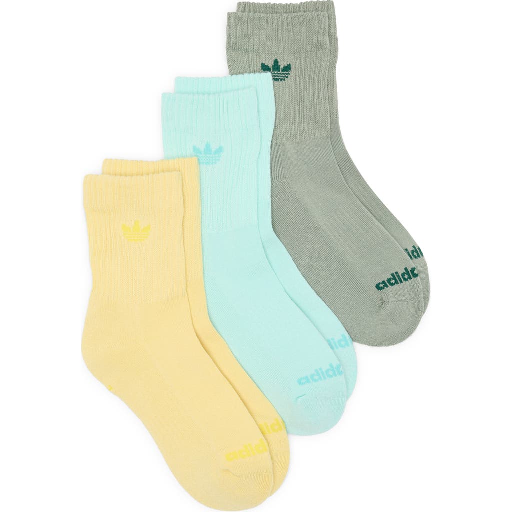 ADIDAS ORIGINALS ADIDAS ASSORTED 3-PACK TREFOIL 2.0 QUARTER SOCKS