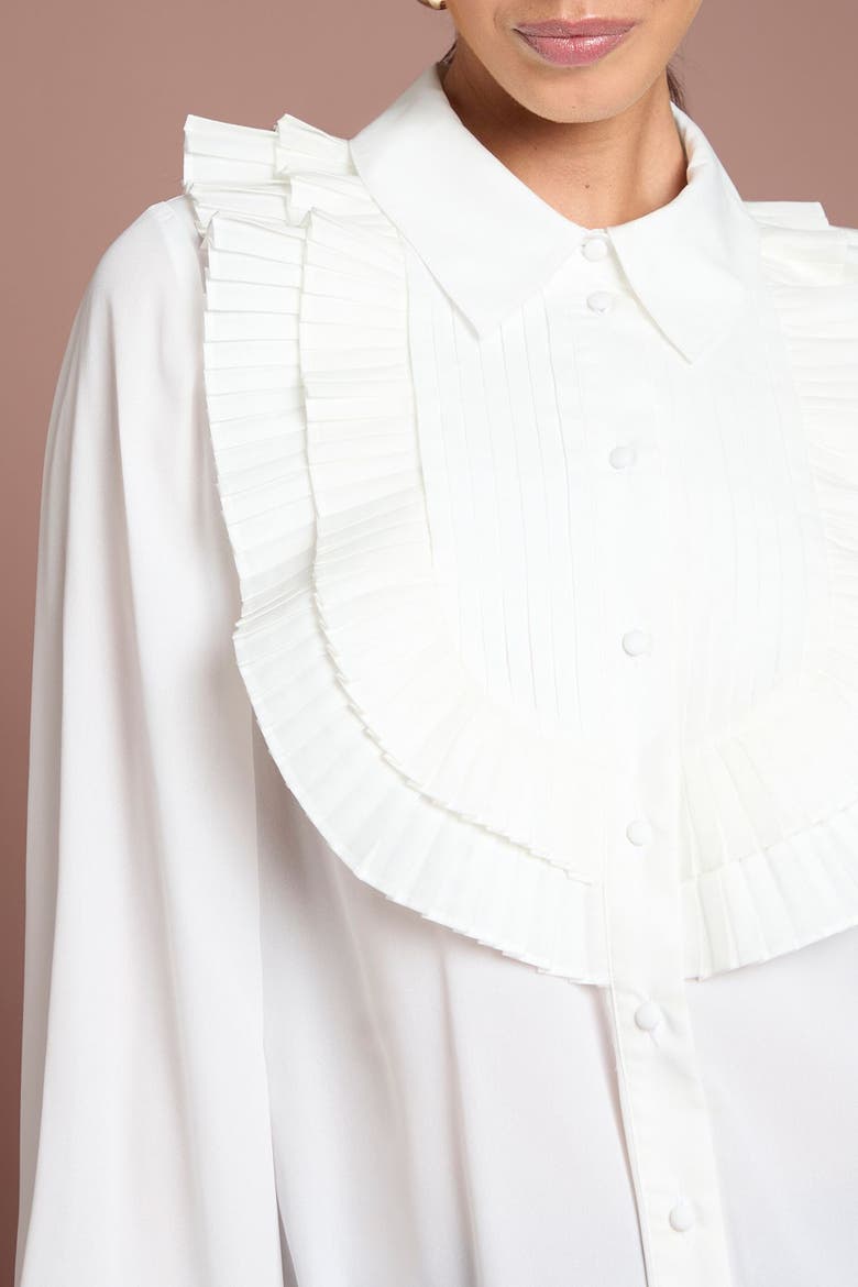 Ruffle Shirt, Alternate, color, Ivory