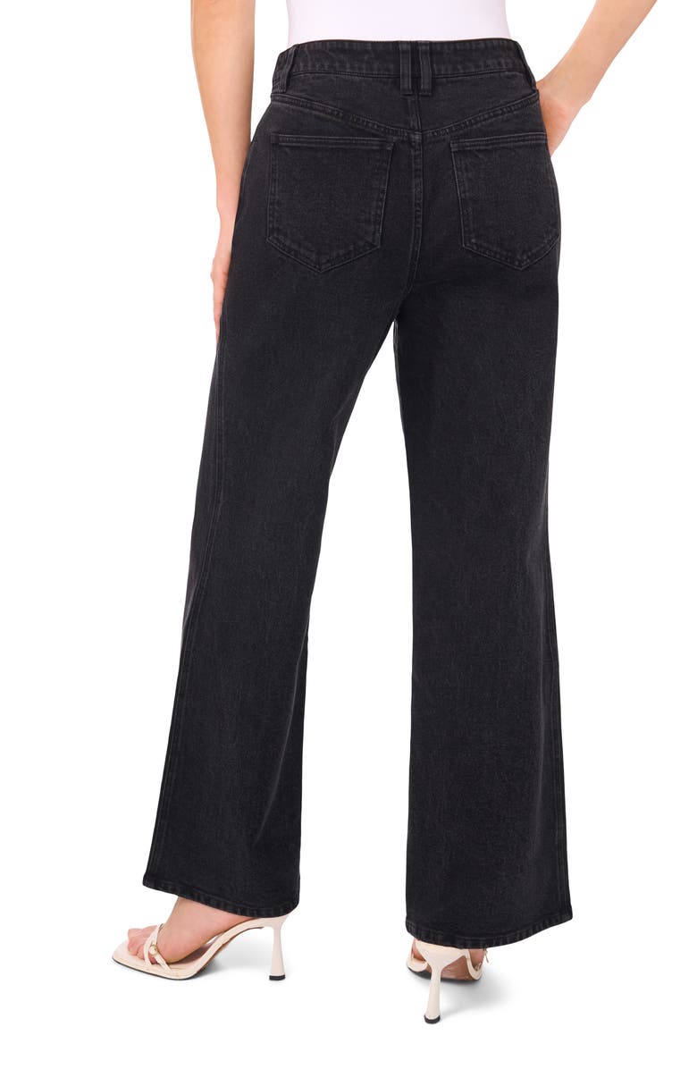 CeCe Classic High Waist Wide Leg Jeans, Alternate, color, Rich Black