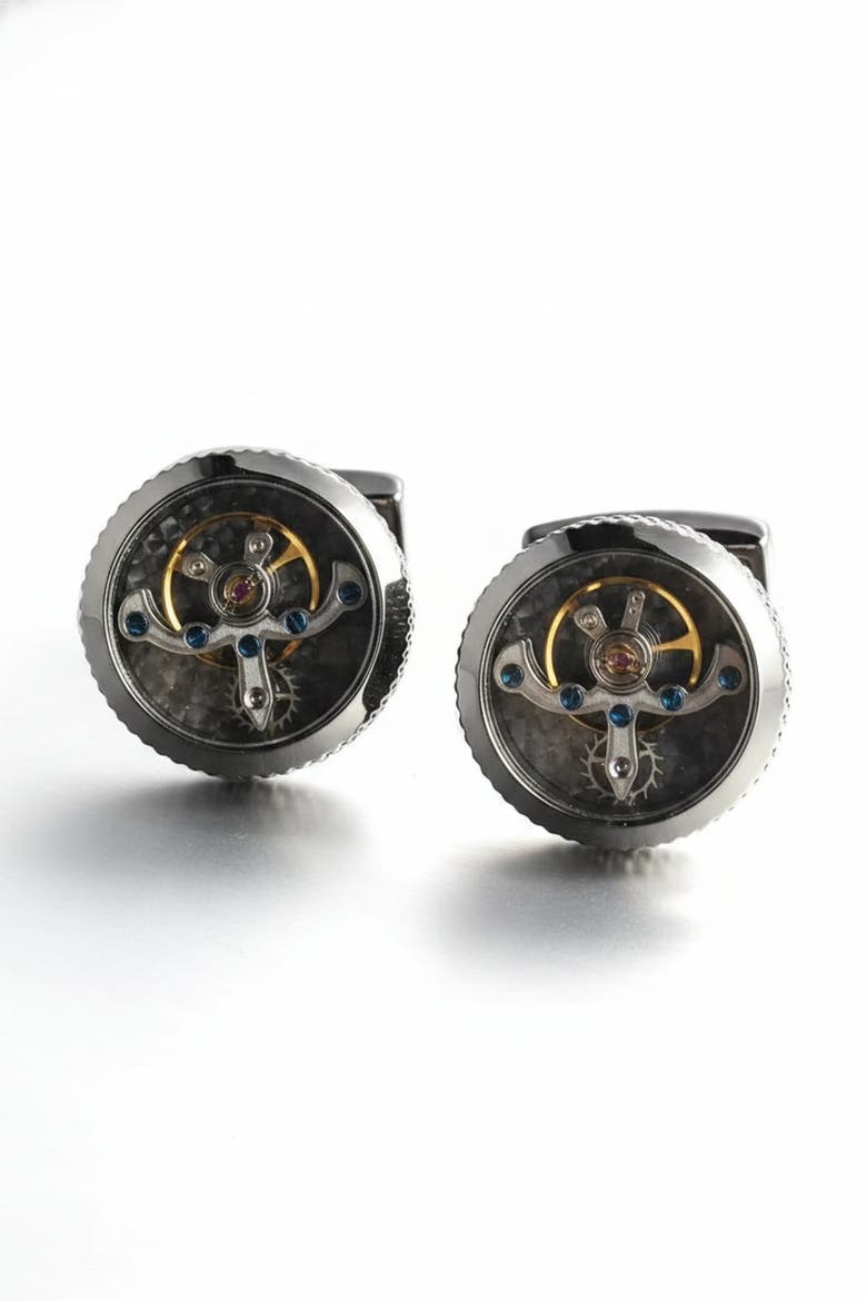 Horologist Mechanical Cufflinks, Main, color, Grey