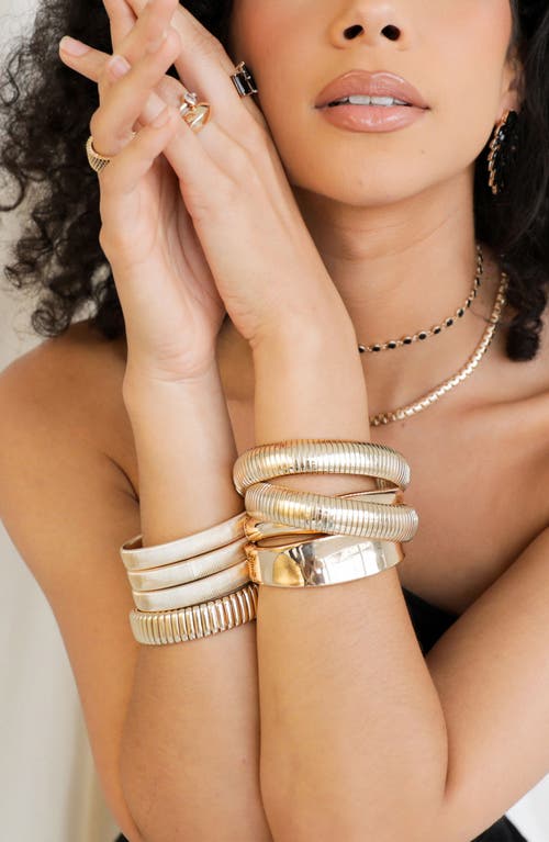 Ettika Set Of 2 Bangle Bracelets In Gold