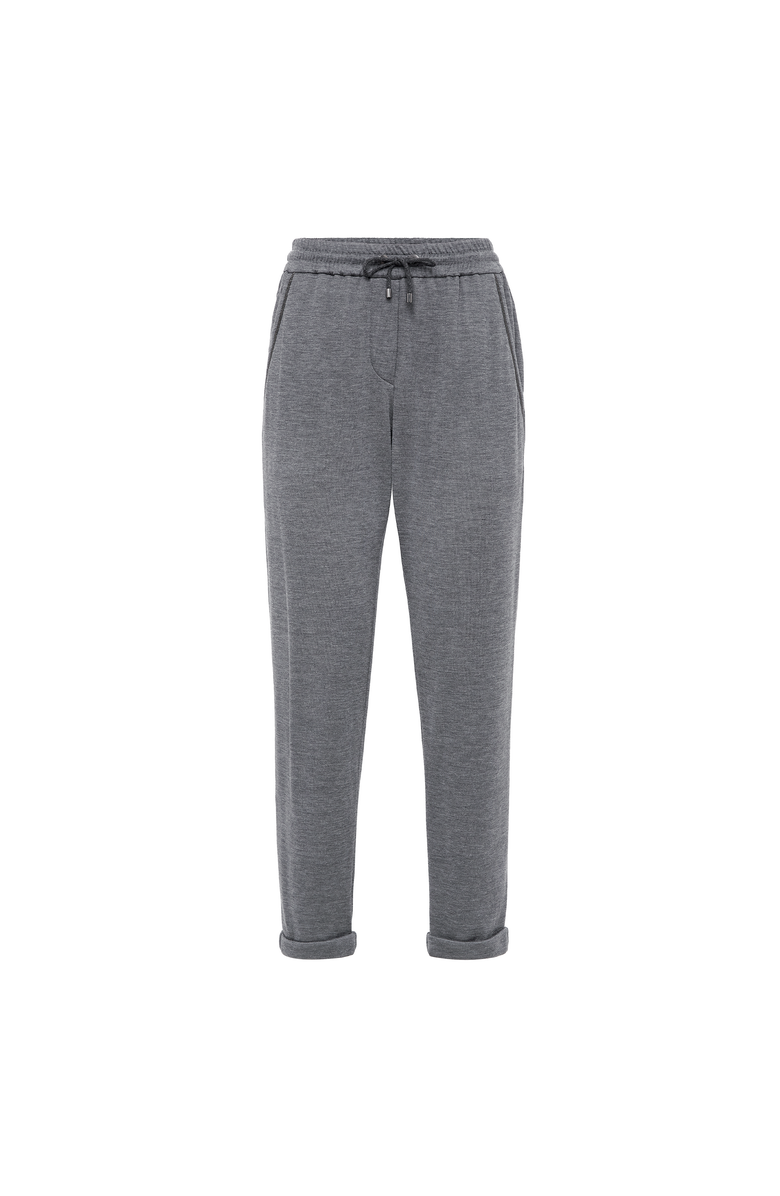 Brunello Cucinelli French terry trousers, Main, color, Dark Grey