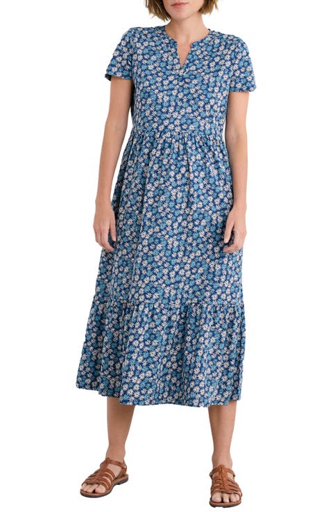 Rainette Floral Short Sleeve Midi Dress