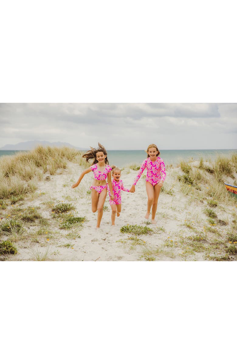 Snapper Rock Kids' Hibiscus Hype Two-Piece Swimsuit, Alternate, color, 