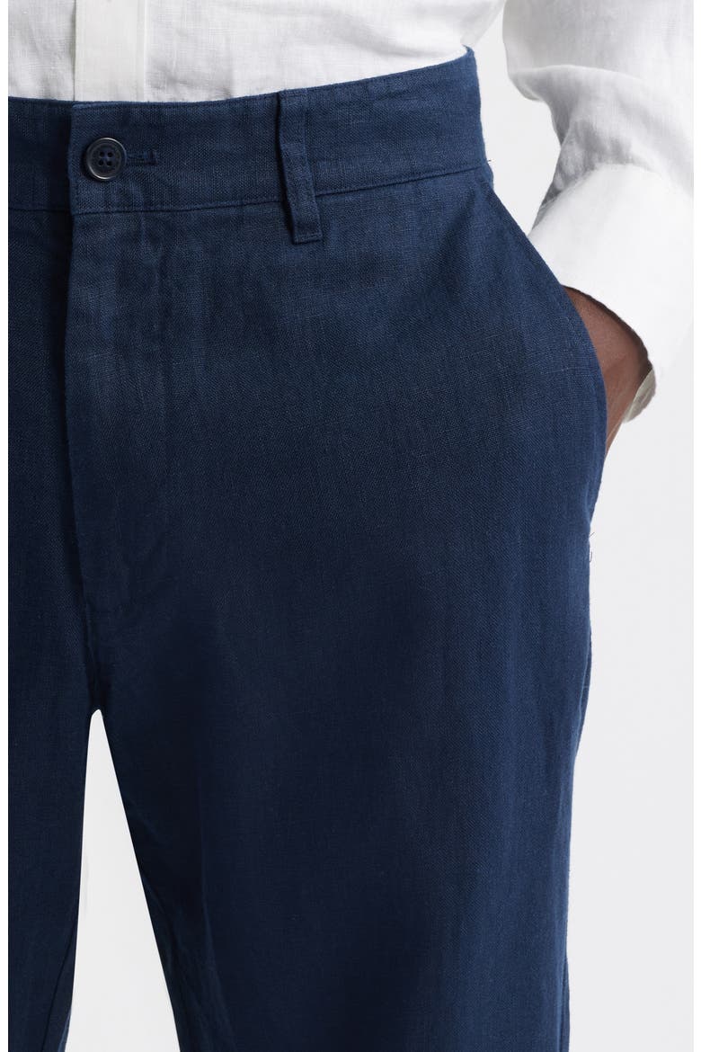 1454 Aden Flat Front Linen Chinos, Alternate, color, NAVY BLUE
