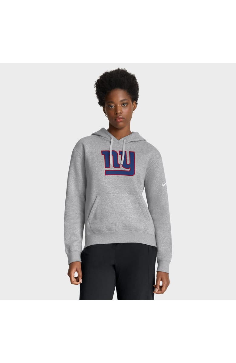 Nike Women's Nike Heather Gray New York Giants Club Fleece Pullover Hoodie, Main, color, Heather Gray