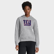 Nike Women's Nike Heather Gray New York Giants Club Fleece Pullover Hoodie
