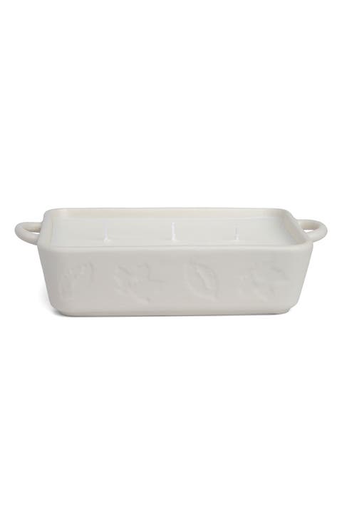 Three-Wick Soy Blend Ceramic Baking Dish Candle