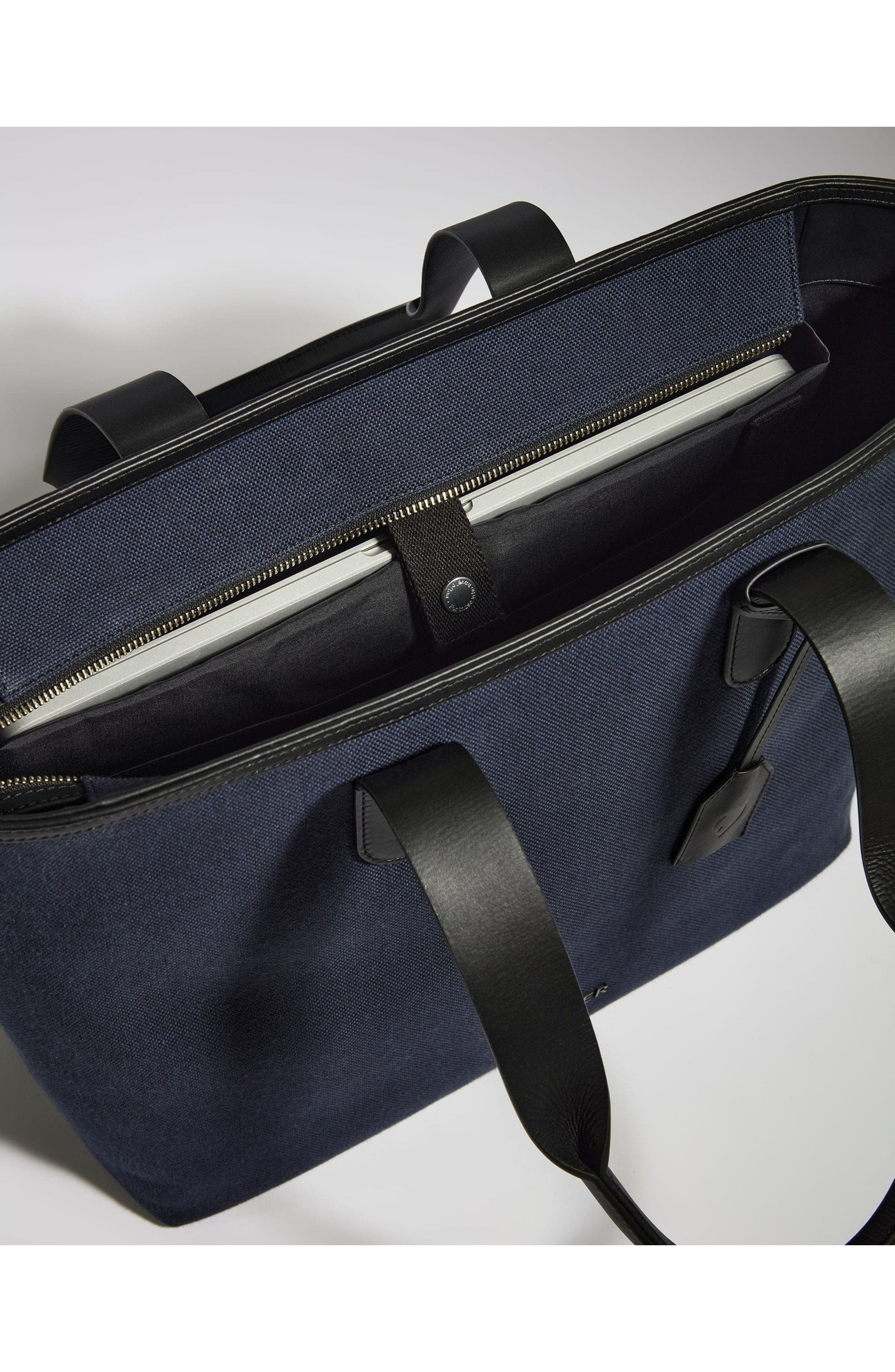 Heritage Tote Bag in Natural, Alternate, color, Navy