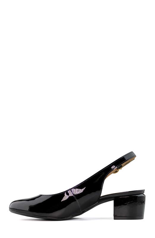 Marc Joseph New York Broad St Slingback Leather Pump, Alternate, color, Black Soft Patent