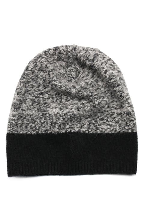 Melange Cashmere Cuff Beanie
