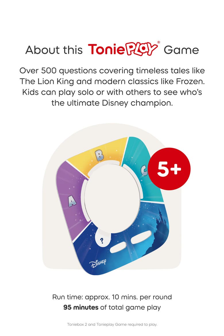 Kids' Disney Quiz Kingdom Toniebox Topper, Alternate, color, MULTI