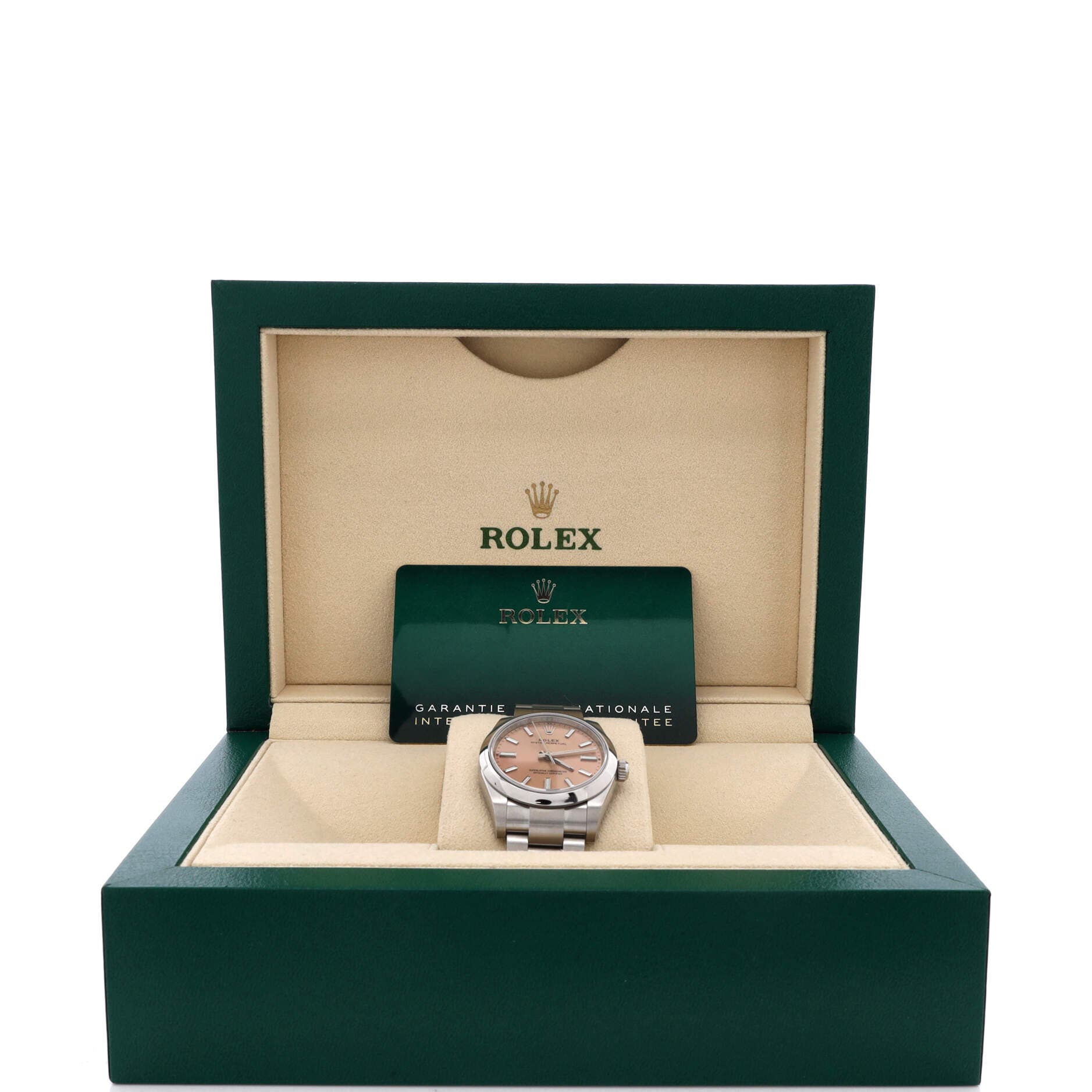 Oyster Perpetual Pink Automatic Watch Stainless Steel 34, Alternate, color, Metallic Silver