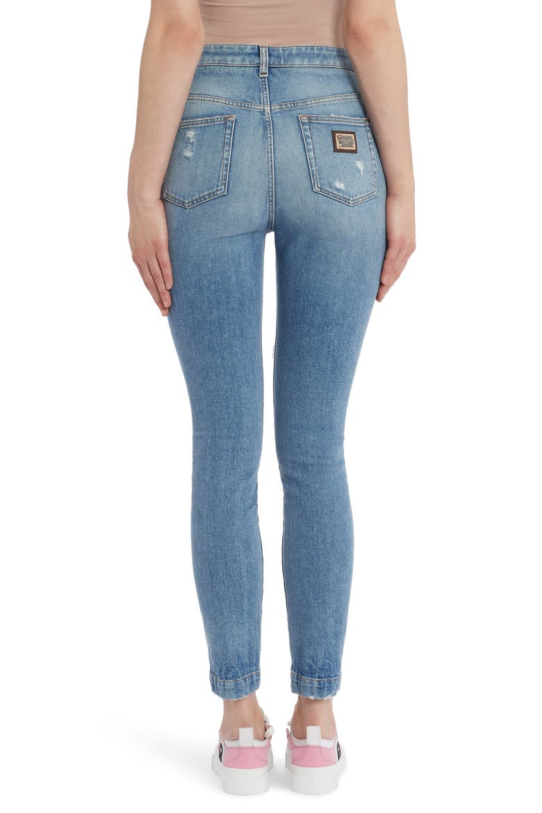 Audrey Ripped Ankle Skinny Jeans, Alternate, color, BLUE