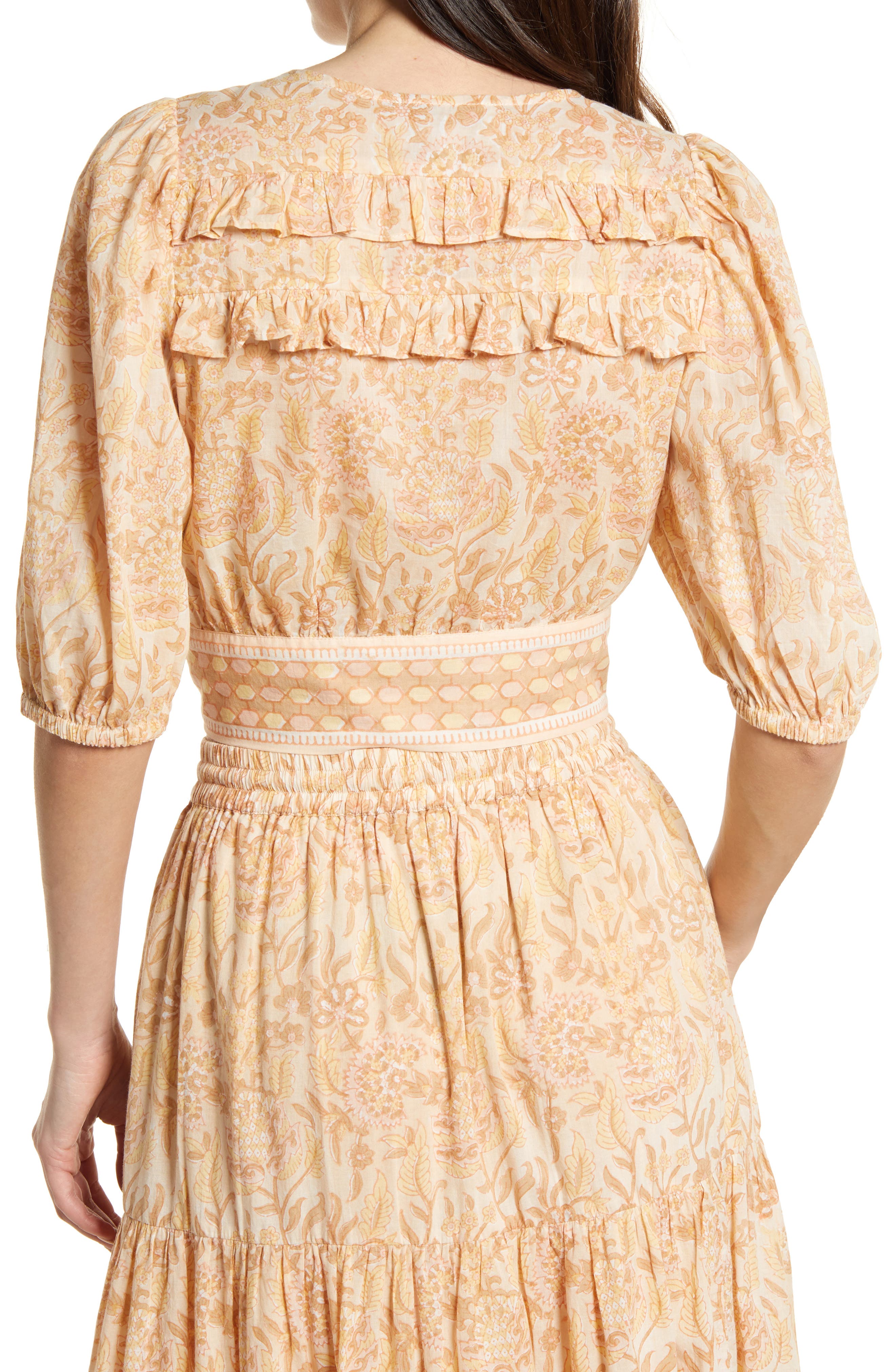 Amina Organic Cotton Button-Up Blouse - image 2