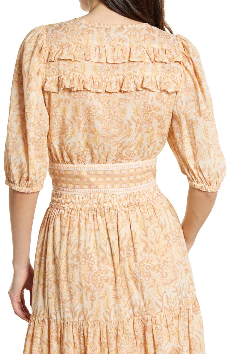 Cleobella Amina Organic Cotton Button-Up Blouse, Alternate, color, 