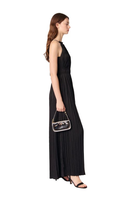 Maje Pleated Trouser Suit In Black