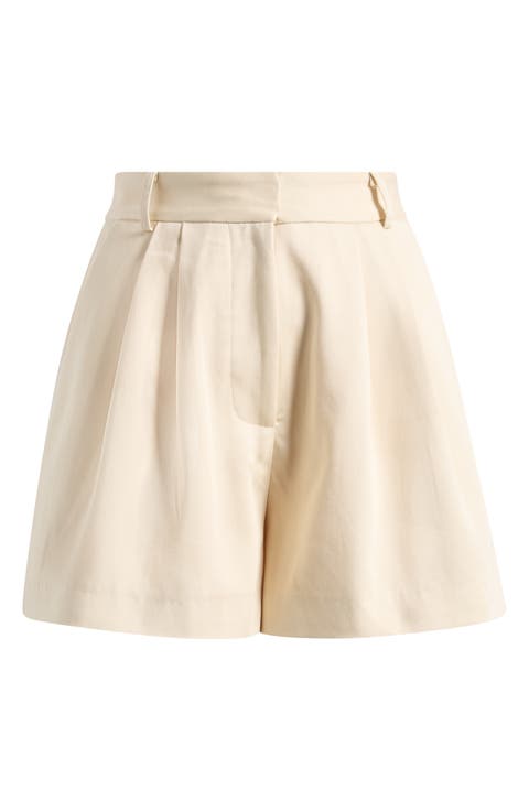 Pleated High Waist Shorts