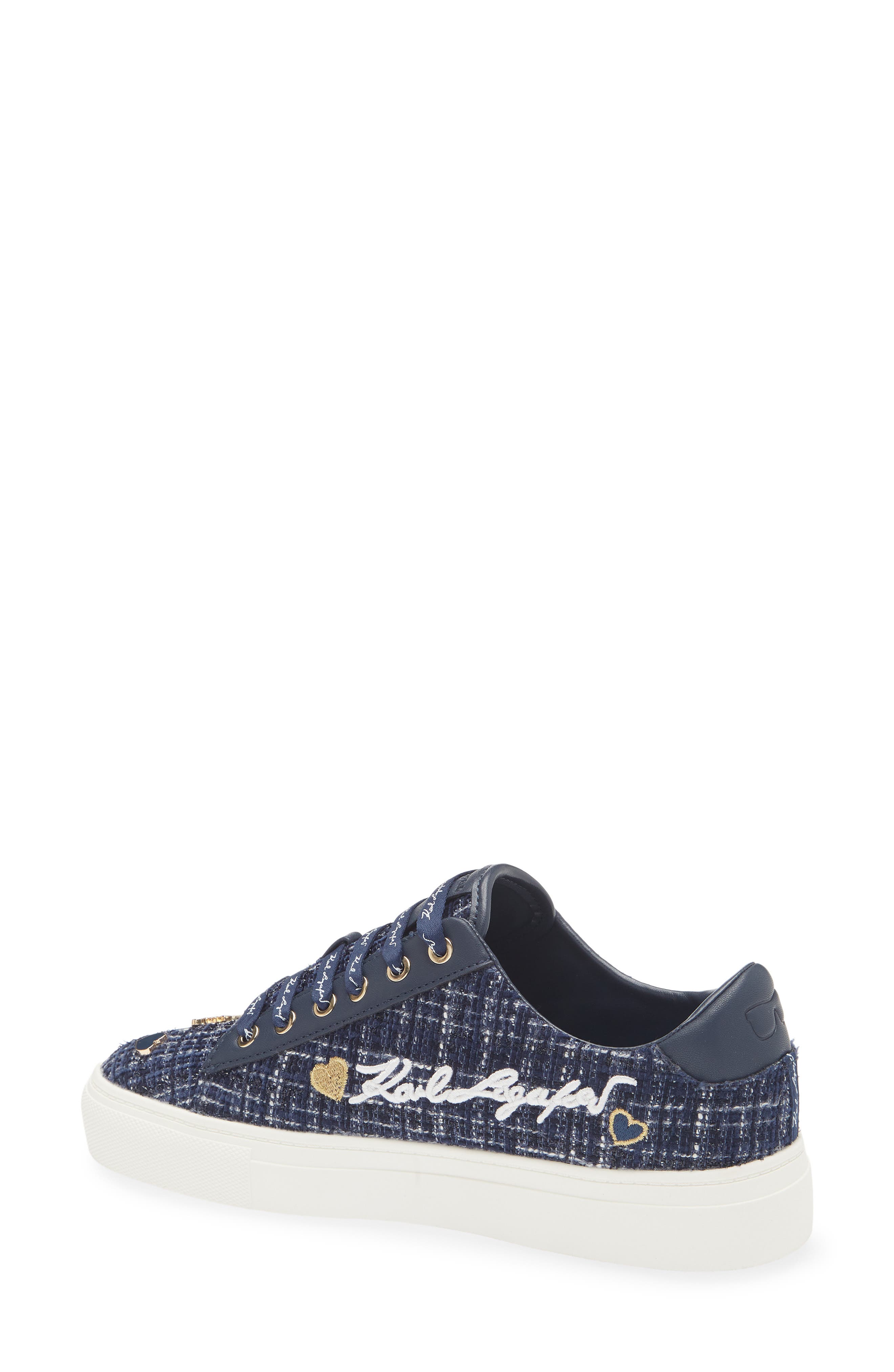 KARL LAGERFELD PARIS Cate Pins Lace-Up Sneaker, Alternate, color, Navy