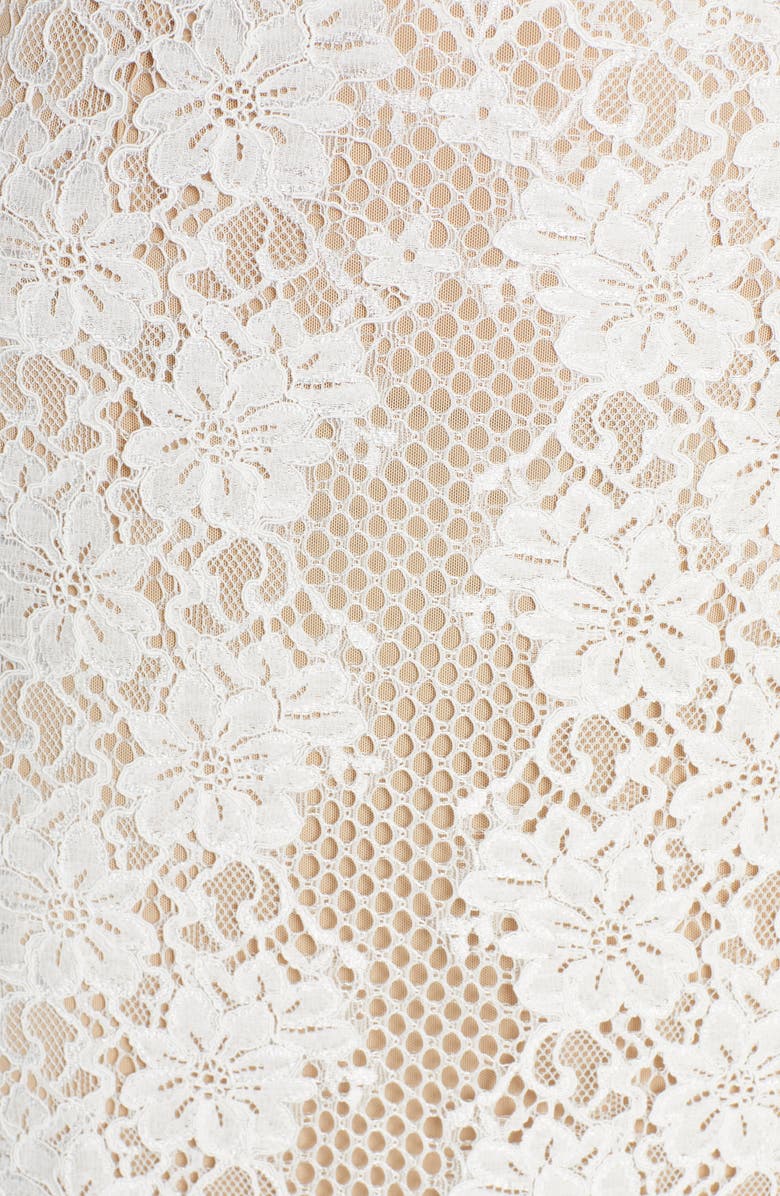 By Watters Back Cutout Lace Sheath Wedding Dress, Alternate, color,