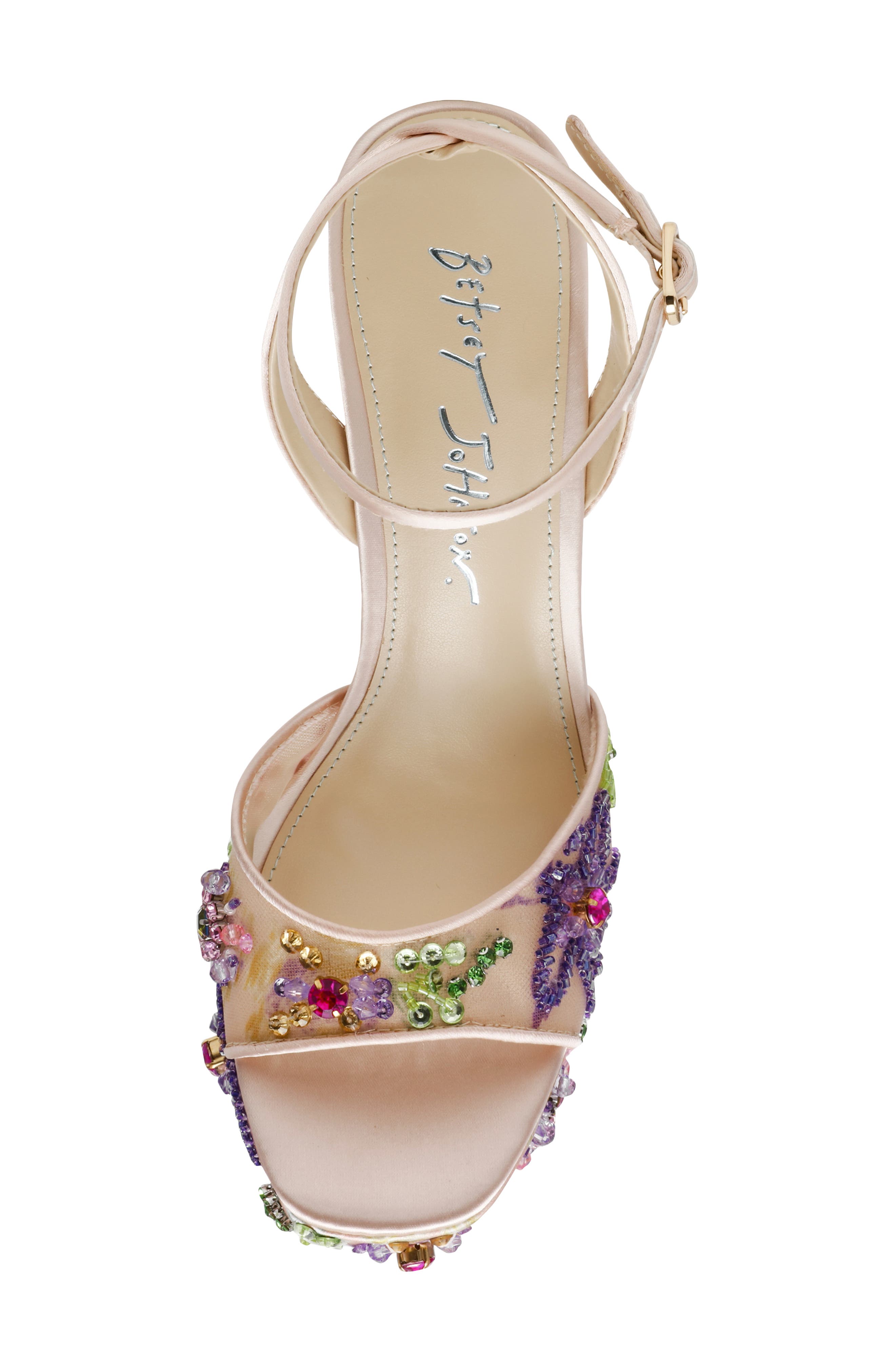 Betsey Johnson Vivien Beaded Platform Sandal, Alternate, color, 
