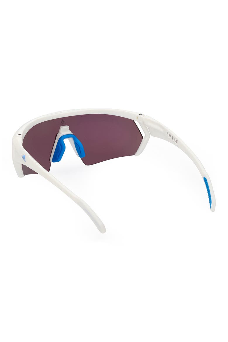 00mm Shield Sunglasses, Alternate, color, WHITE/ OTHER / BLUE MIRROR