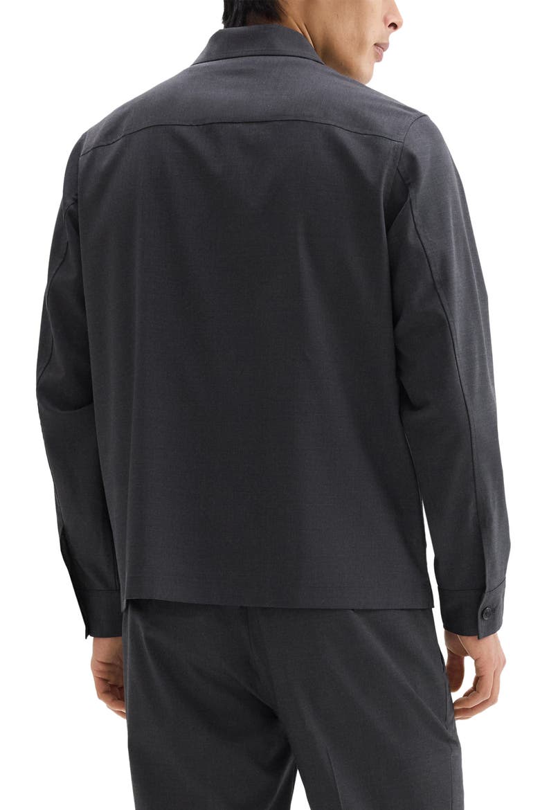 Travel Motion Wool Blend Overshirt, Alternate, color, CHARCOAL MELANGE