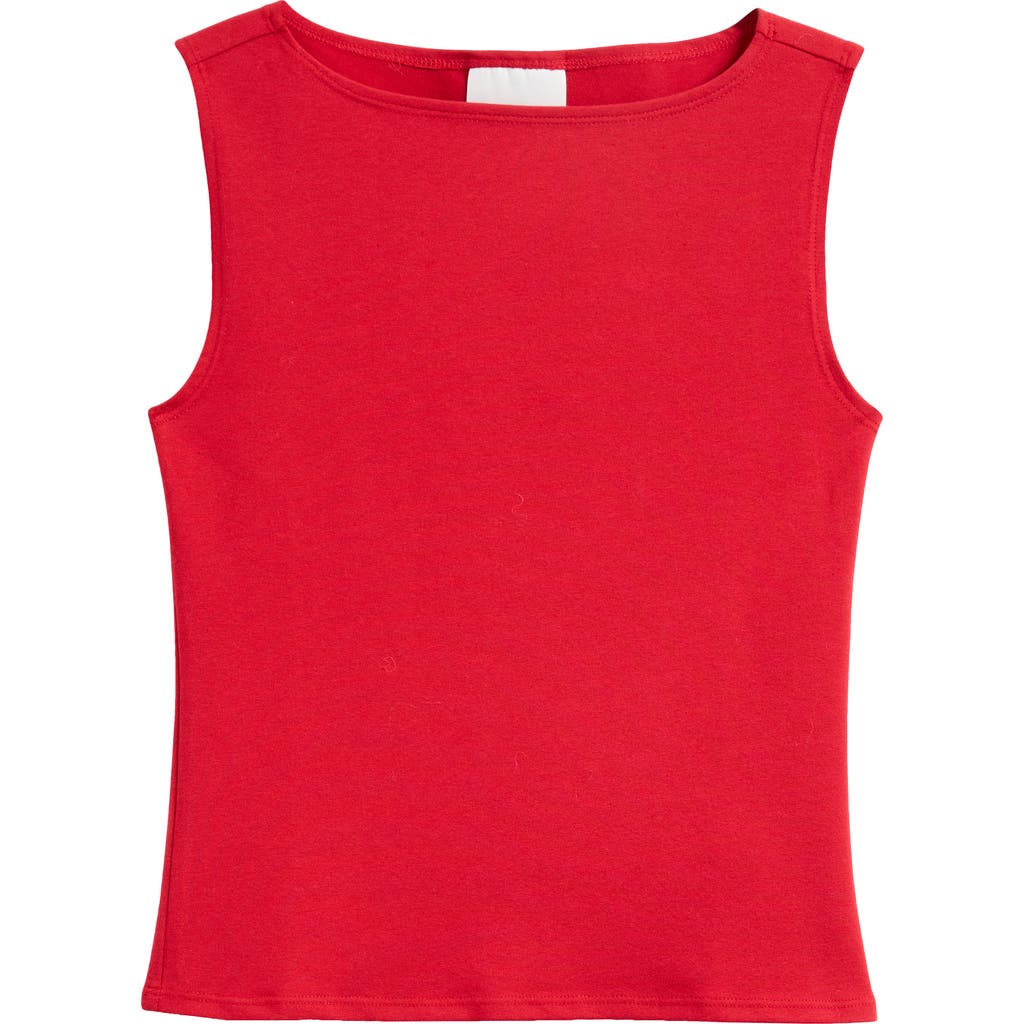 Shop Reformation Dusk Stretch Knit Top In Lipstick