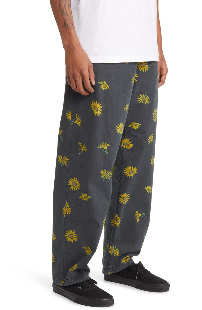 Vans Range Dandelion Print Baggy Tapered Elastic Waist Pants, Alternate, color, 