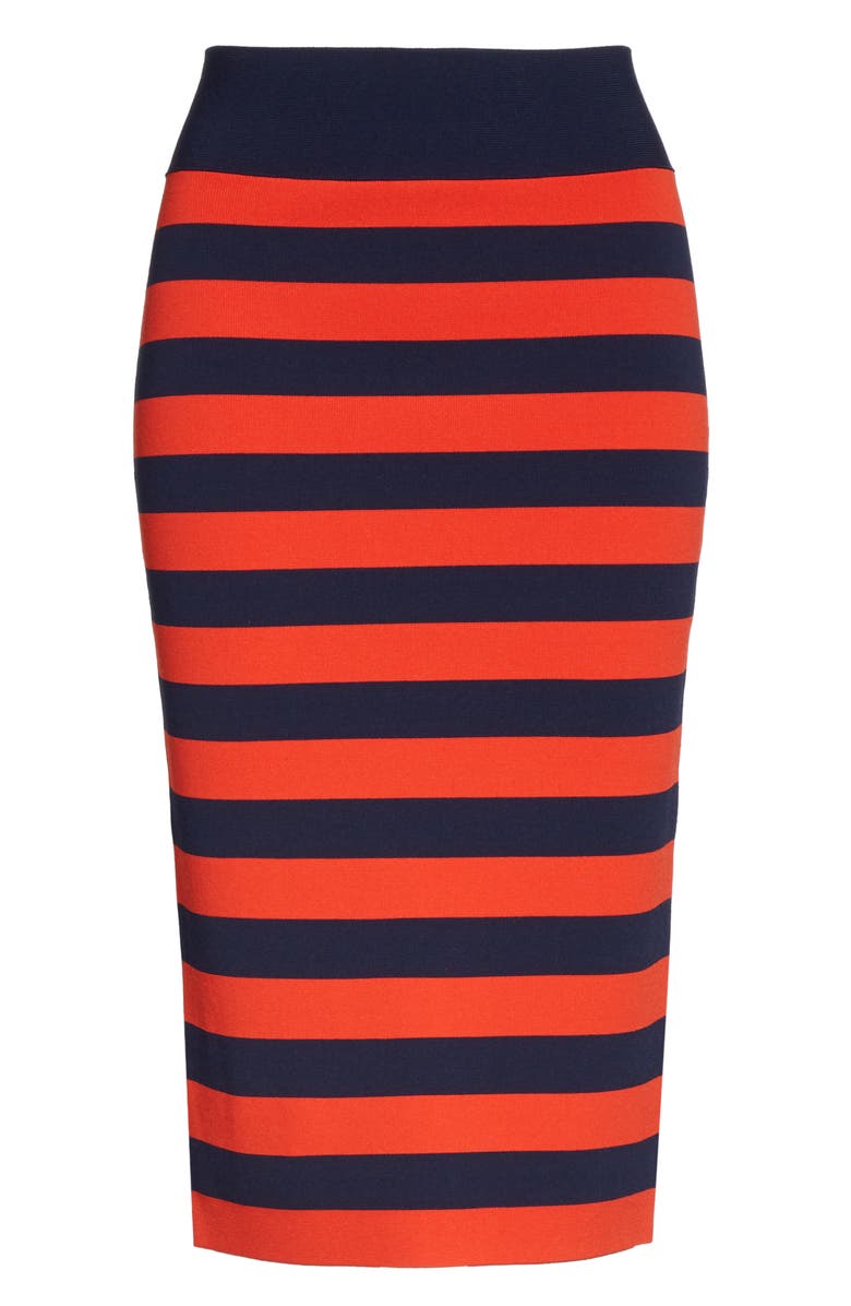 Veronica Beard Baker Stripe Pencil Skirt, Alternate, color,