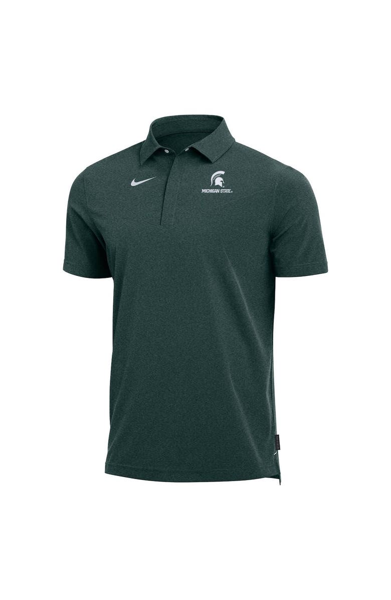 Nike Men's Nike Heathered Green Michigan State Spartans 2022 Coach Performance Polo, Alternate, color,