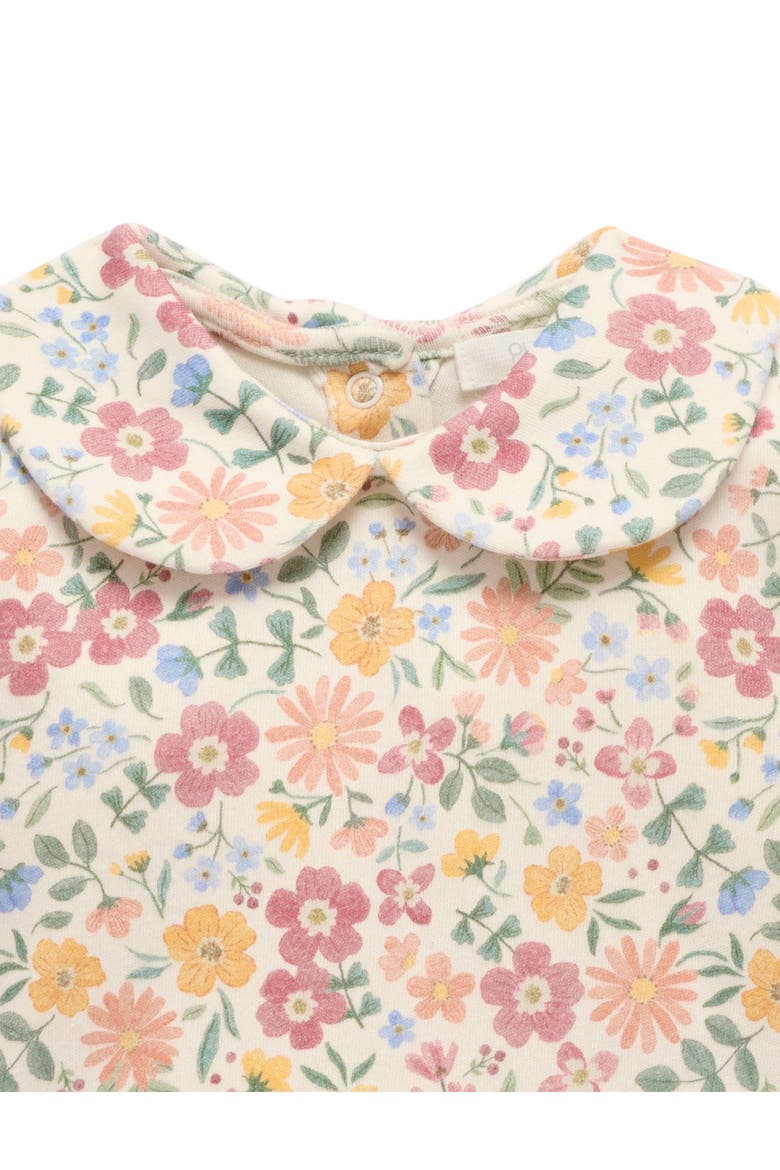 Thick Bodysuit with Collar, Alternate, color, Wild Flower Print