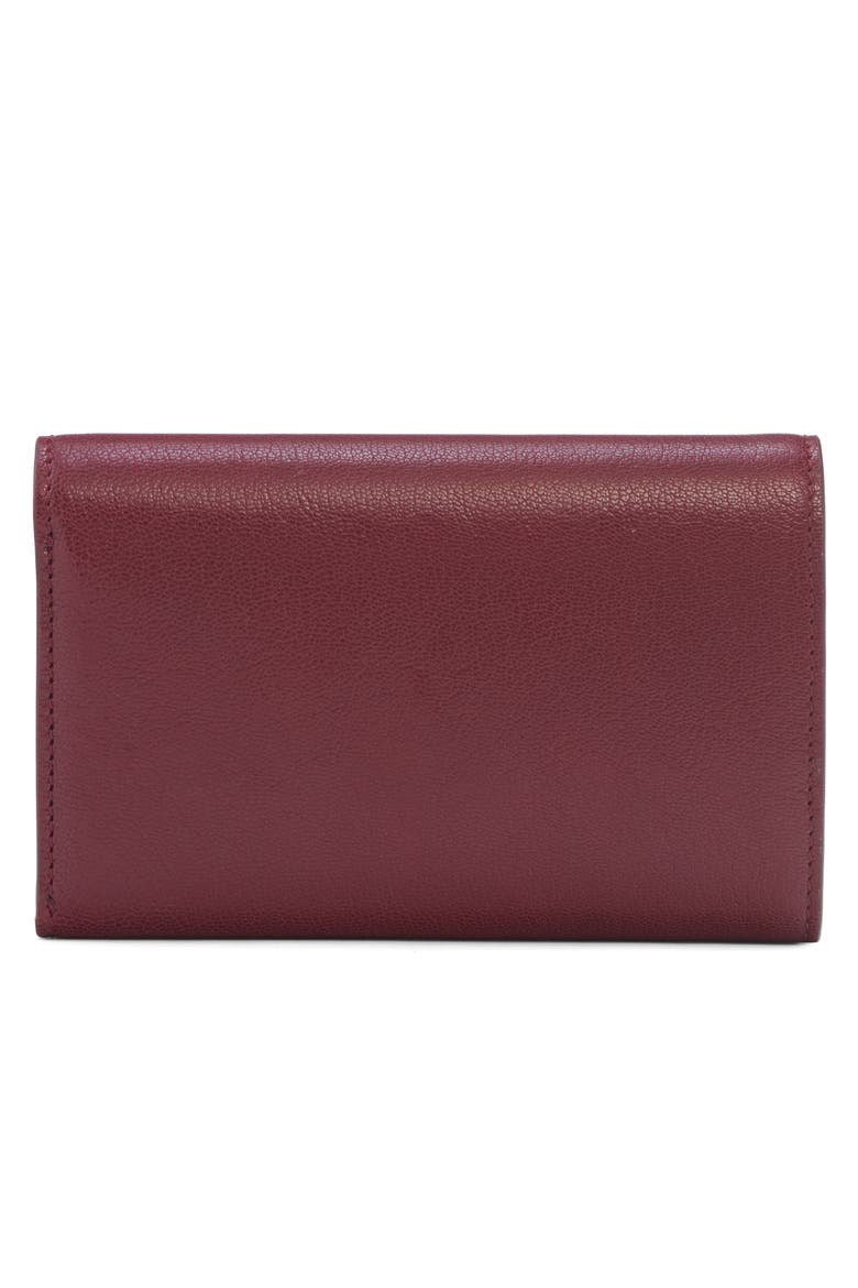 Double T Leather Wallet, Alternate, color, RUBY RED