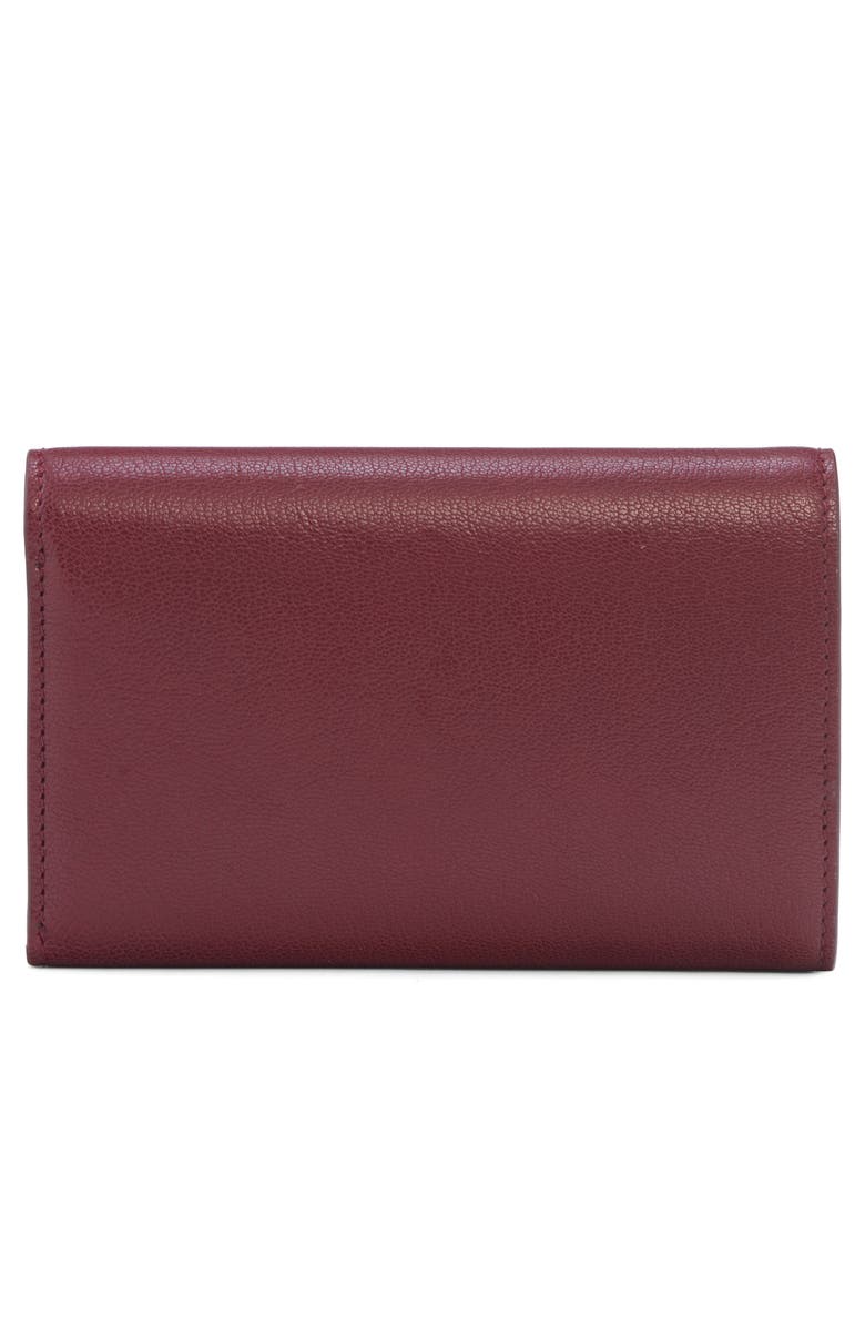 TOM FORD Double T Leather Wallet, Alternate, color, Ruby Red