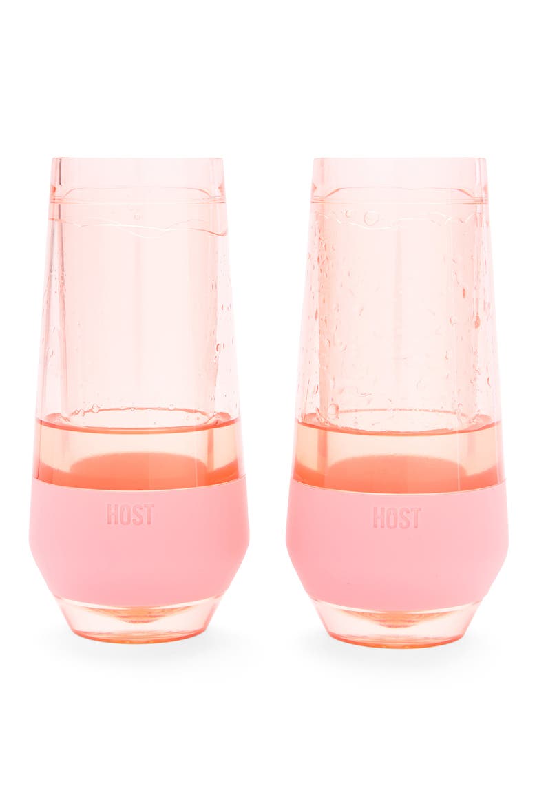 Champagne FREEZE Cooling Cup Set of 2, Main, color, BLUSH TINT