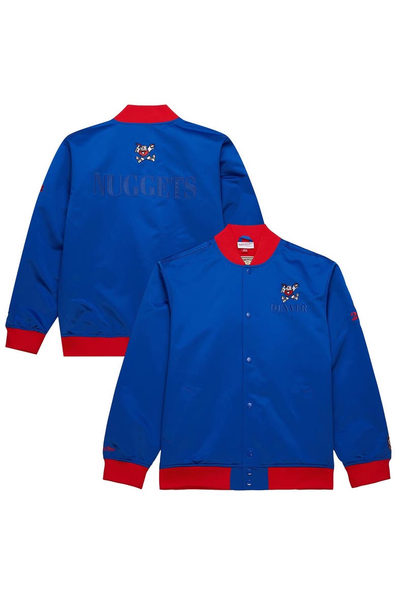 Men's Mitchell & Ness Royal Denver Nuggets Hardwood Classics Team OG 3.0 Lightweight Satin Full-Snap Jacket, Alternate, color, Royal